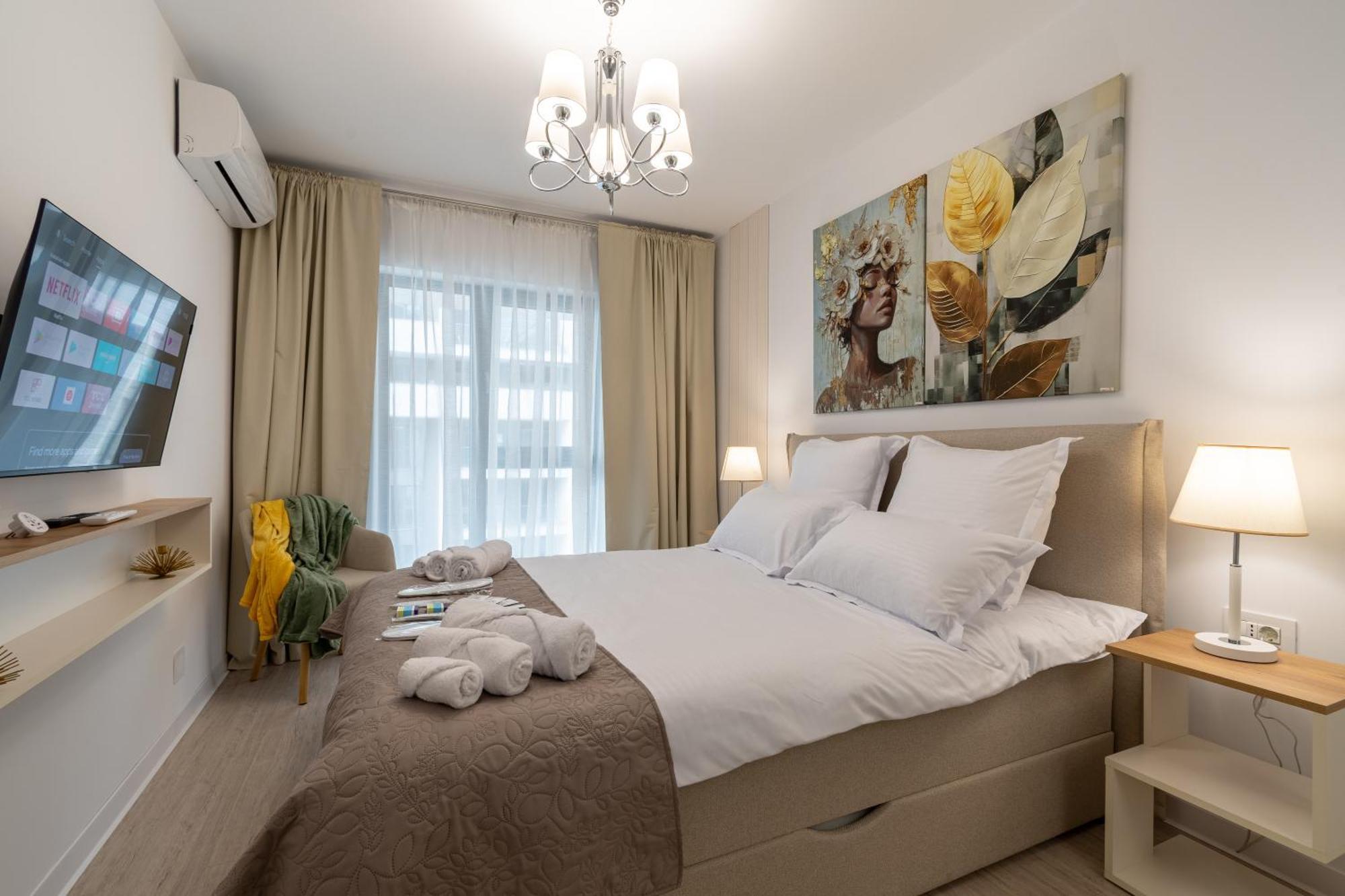 Apartament superior cu 1 dormitor şi balcon