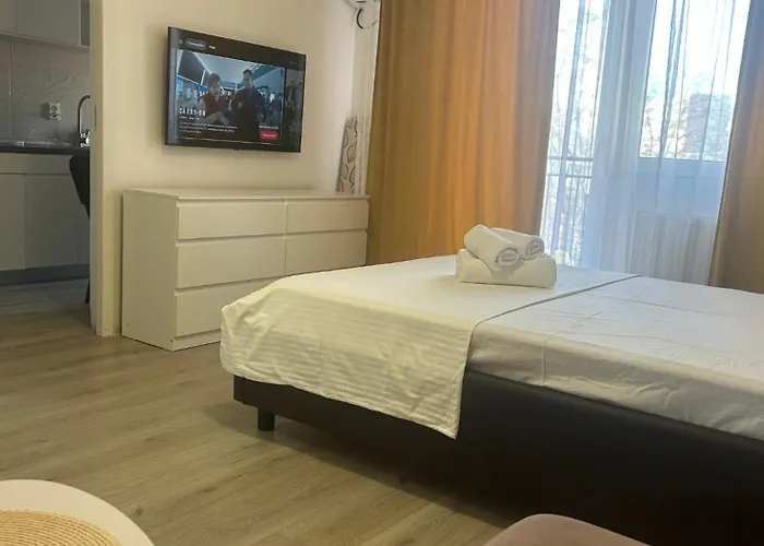 Garsonieră cu parcare și self check-in lângă Grand Arena Apartment Bucureşti