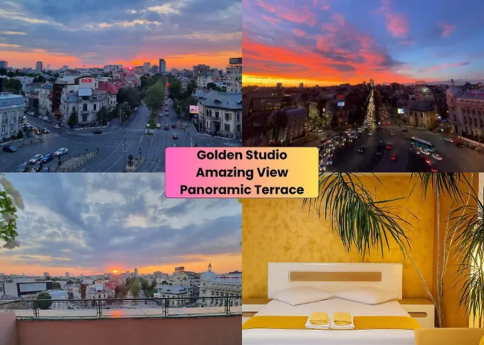 Golden Studio- Panoramic View With Terrace Bucureşti