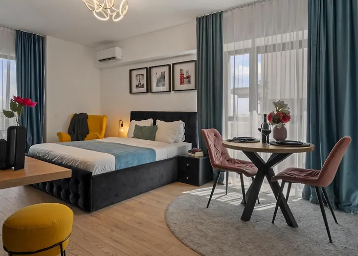 Garsoniera Turquoise Rezidential Moghioros Park Apartment Bucureşti